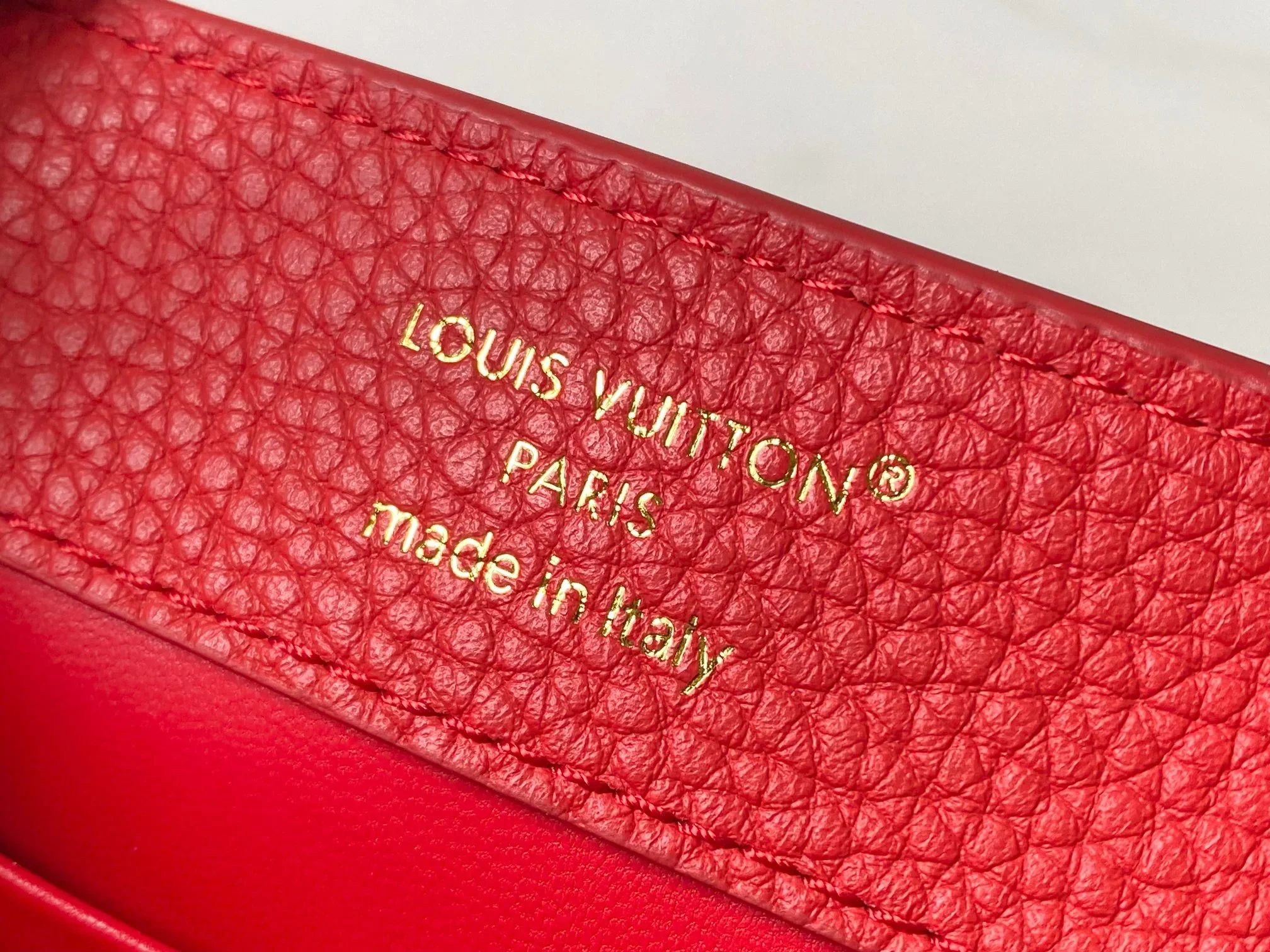 LV Top Handle Bags Taurillon Leather Red-Gold 21X14X8CM A000202609090371 - Image 7
