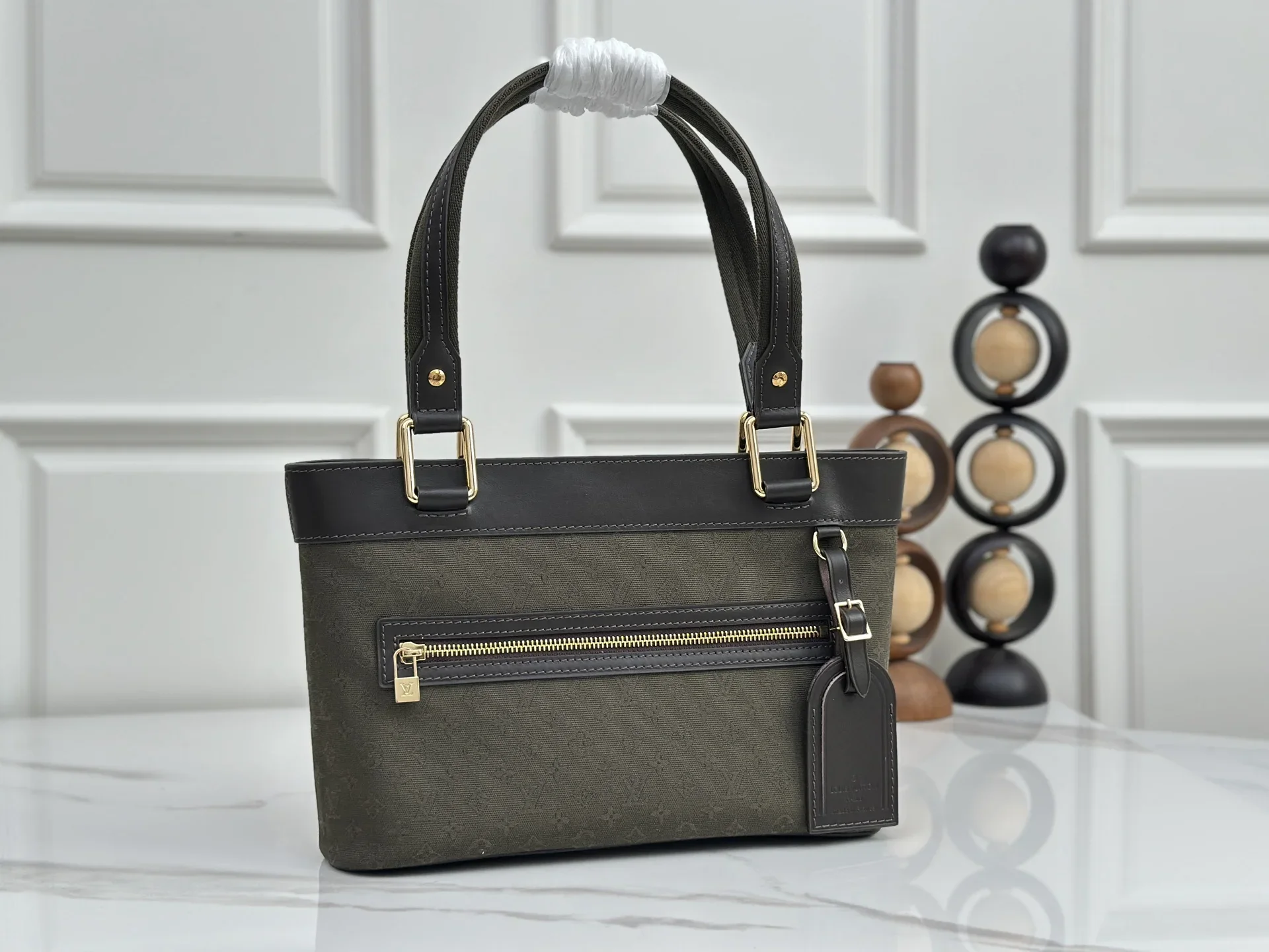LV Totes Bags Green-Brown 24X26X9CM E50202609090380