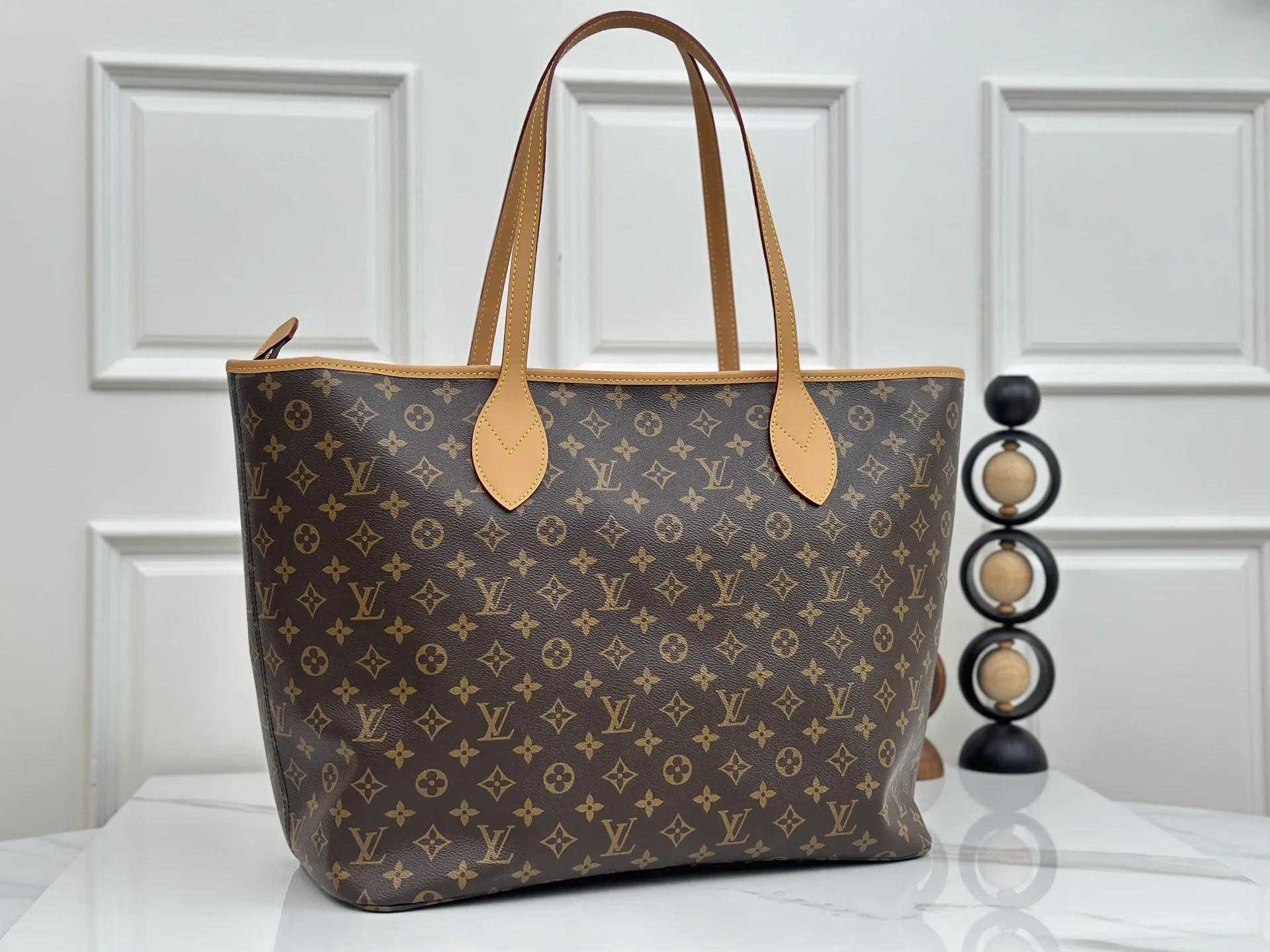 LV Totes Bags Monogram Canvas Brown-Tan 38X60X28CM F10202609090384 - Image 3