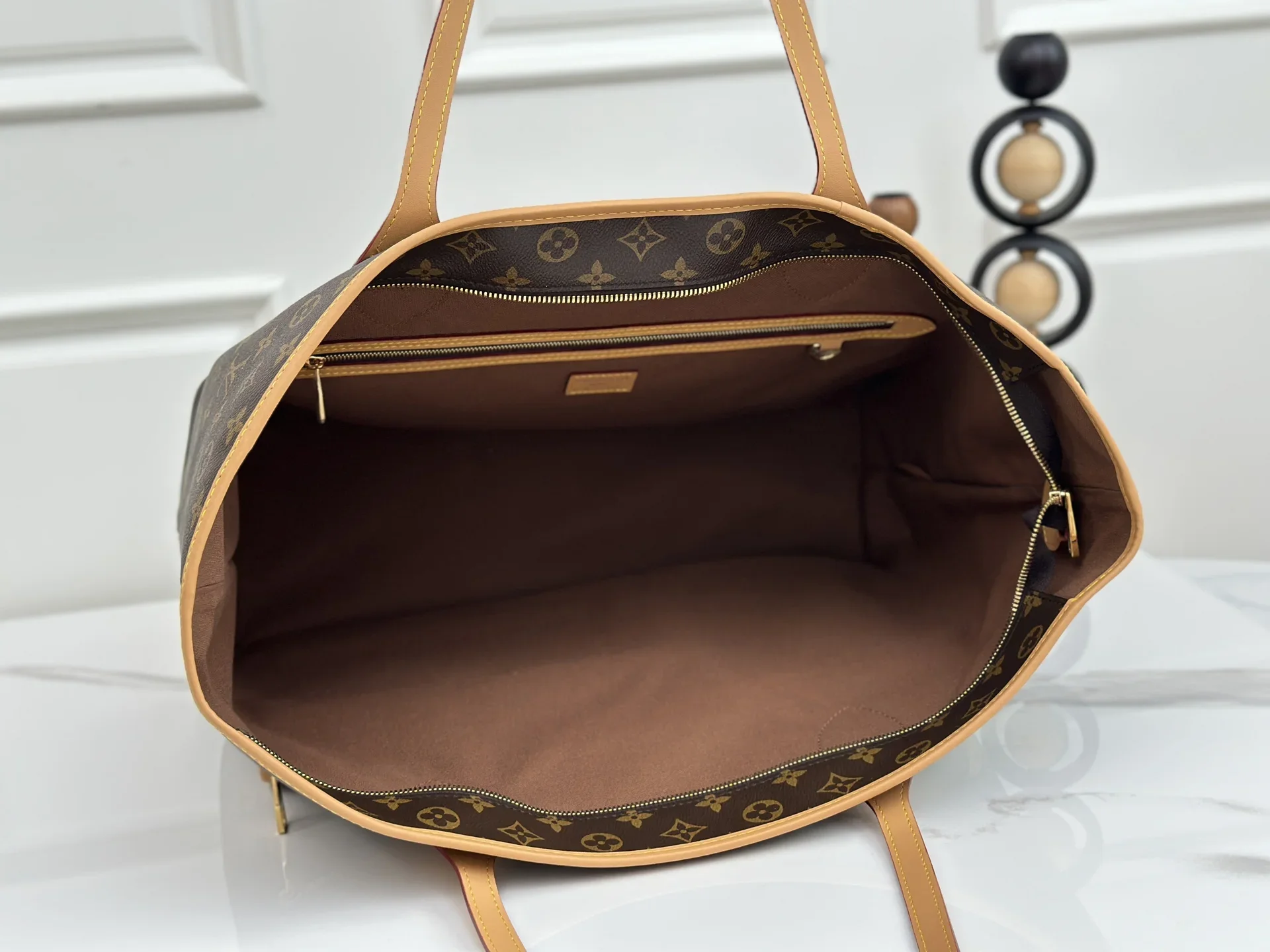 LV Totes Bags Monogram Canvas Brown-Tan 38X60X28CM F10202609090384 - Image 8