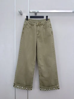 LV Trousers Khaki-White S-L A90202609062673