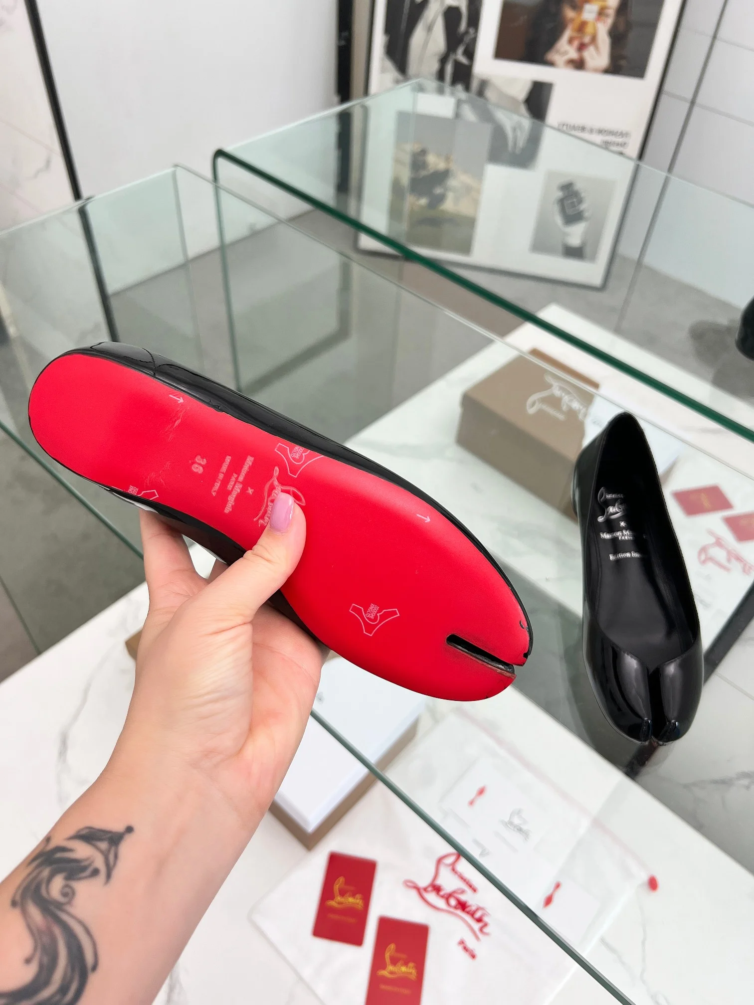 MAISON MARGIELA Flats Patent Leather Black EU35-39 B80202609110007 - Image 8