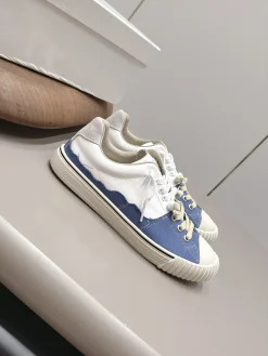 Alternative view of MAISON MARGIELA Sneakers Leather Canvas White-Blue EU35-44 C00202609111573