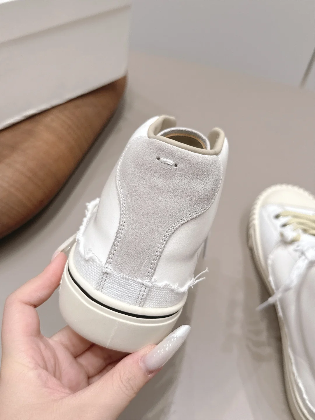 MAISON MARGIELA Sneakers Leather Canvas White-Cream EU35-44 C30202609111578 - Image 8