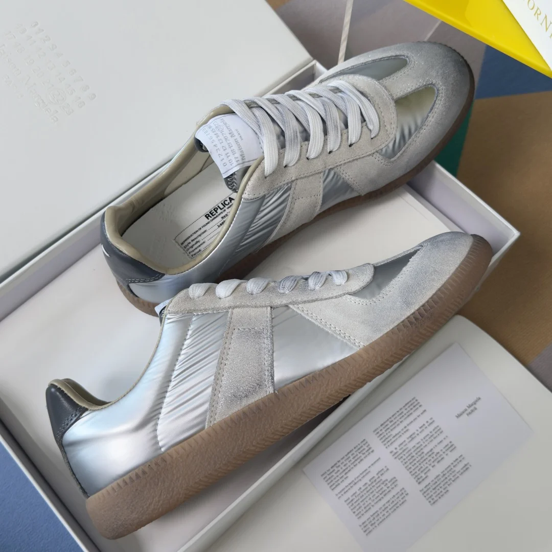 MAISON MARGIELA Sneakers Silver-Brown B50202609110414 - Image 4
