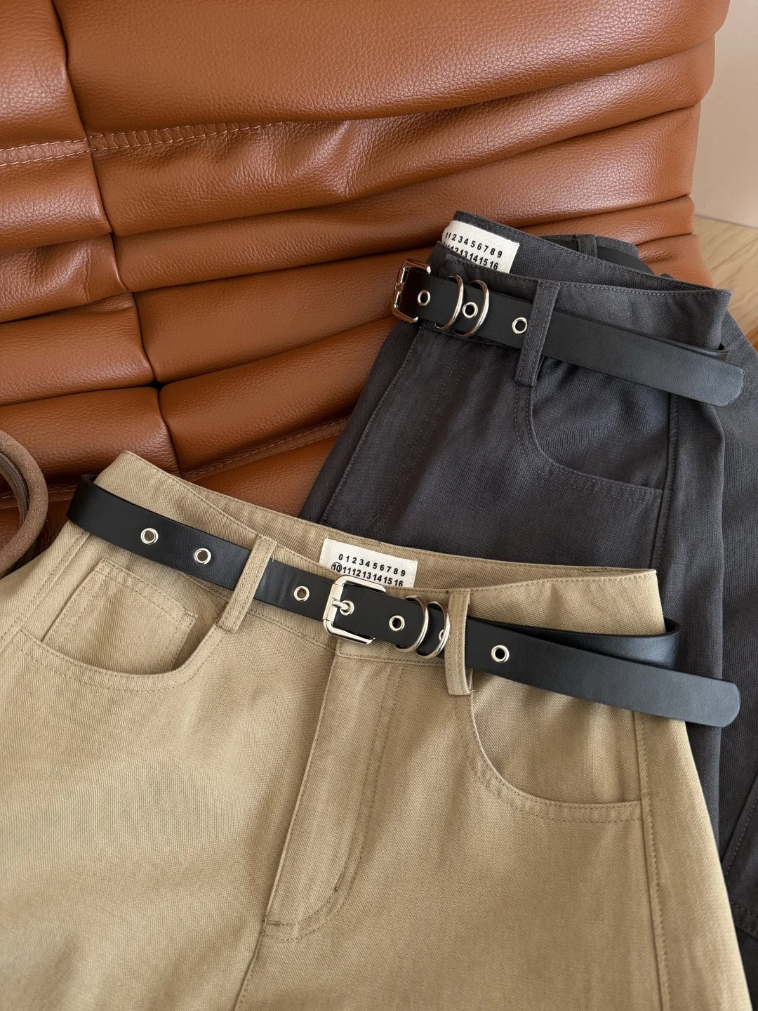 MAISON MARGIELA Trousers Cotton Blend Khaki-Gray S-L B75202609060810 - Image 2