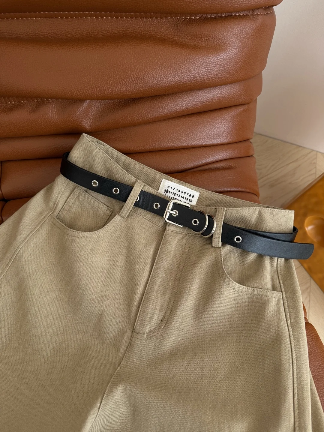 MAISON MARGIELA Trousers Cotton Blend Khaki-Gray S-L B75202609060810 - Image 4