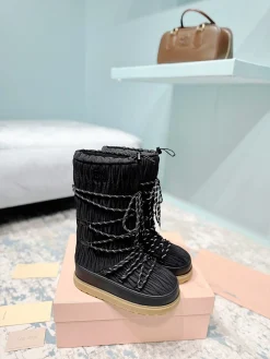 MIU MIU Boots Nylon Black-Tan EU35-40 C60202609110245