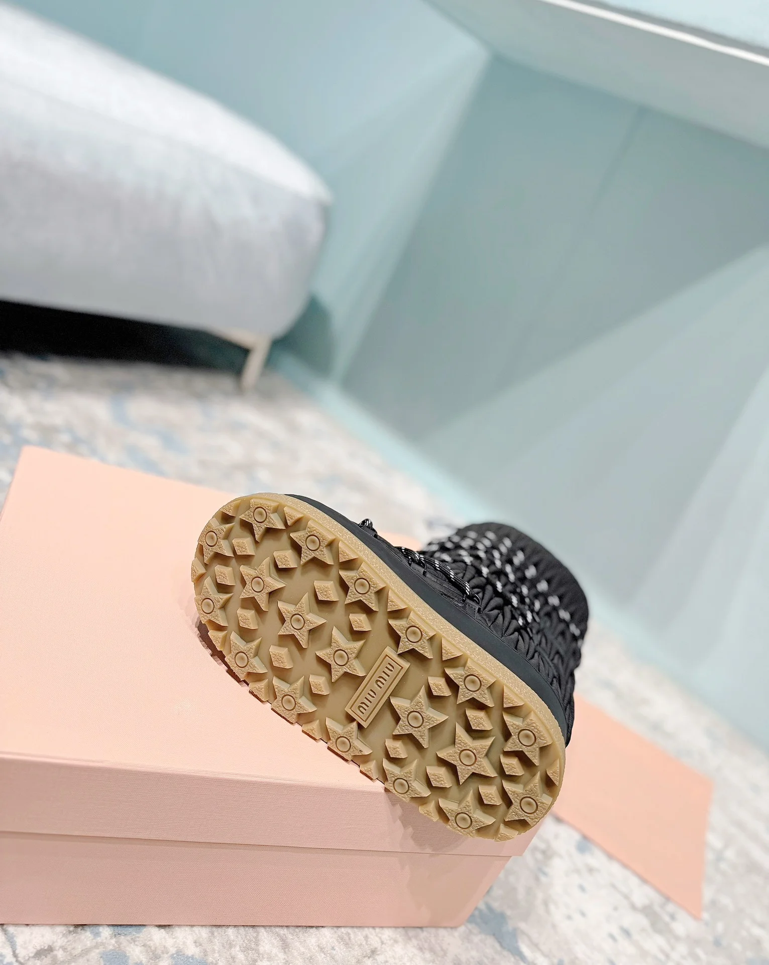 MIU MIU Boots Nylon Black-Tan EU35-40 C60202609110245 - Image 9