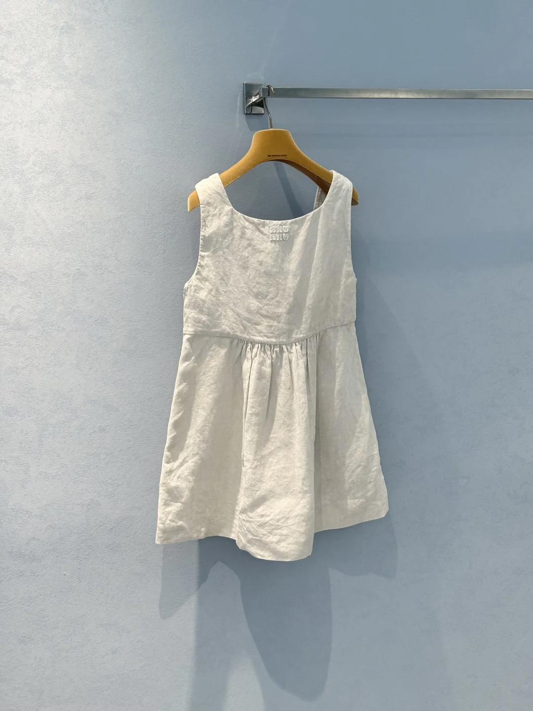 MIU MIU Dresses Linen White-Blue S-L C90202609060396 - Image 2