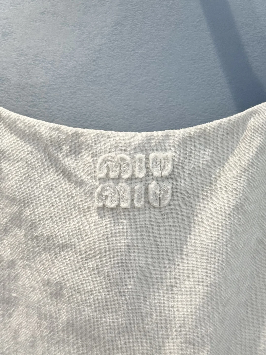 MIU MIU Dresses Linen White-Blue S-L C90202609060396 - Image 5
