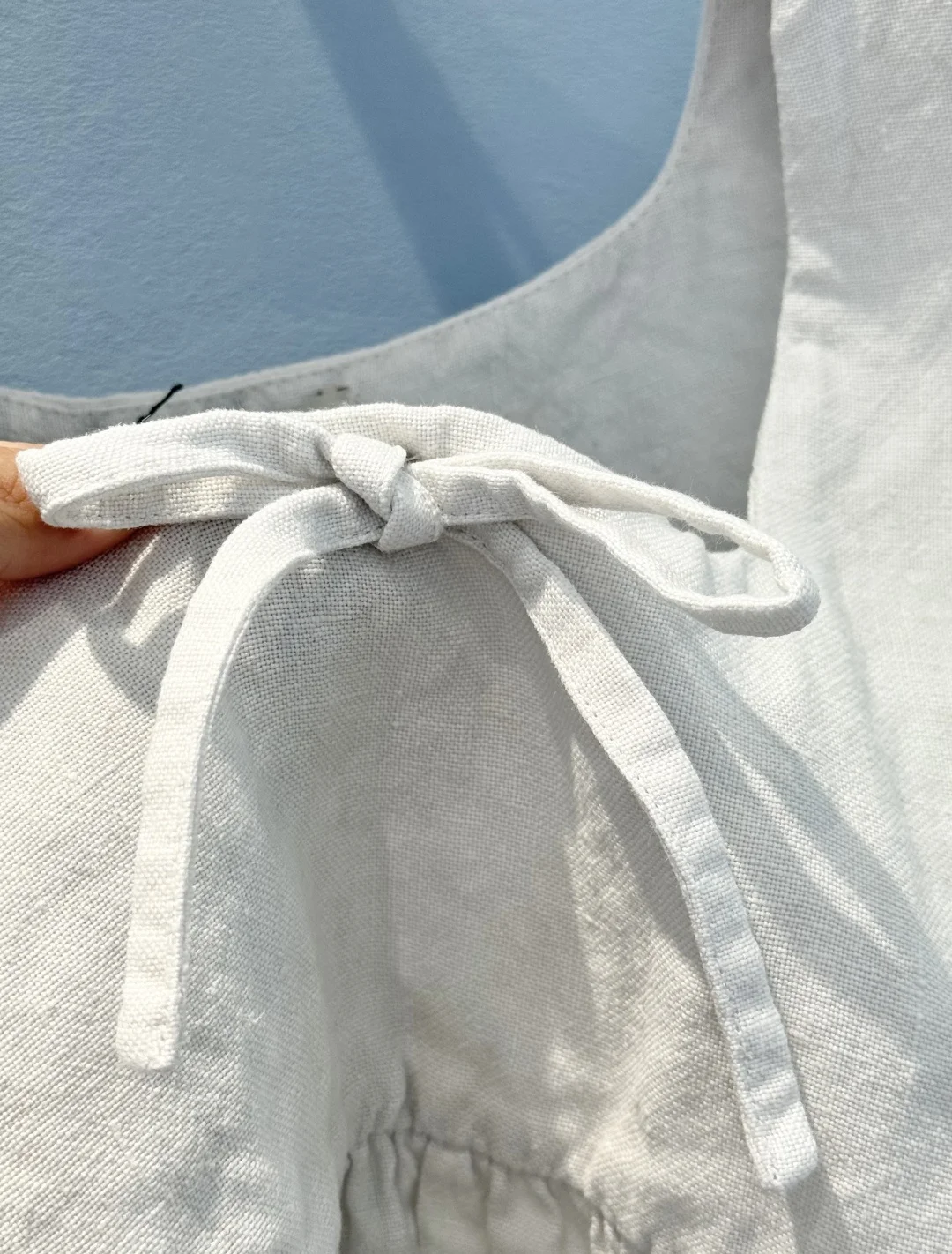 MIU MIU Dresses Linen White-Blue S-L C90202609060396 - Image 6