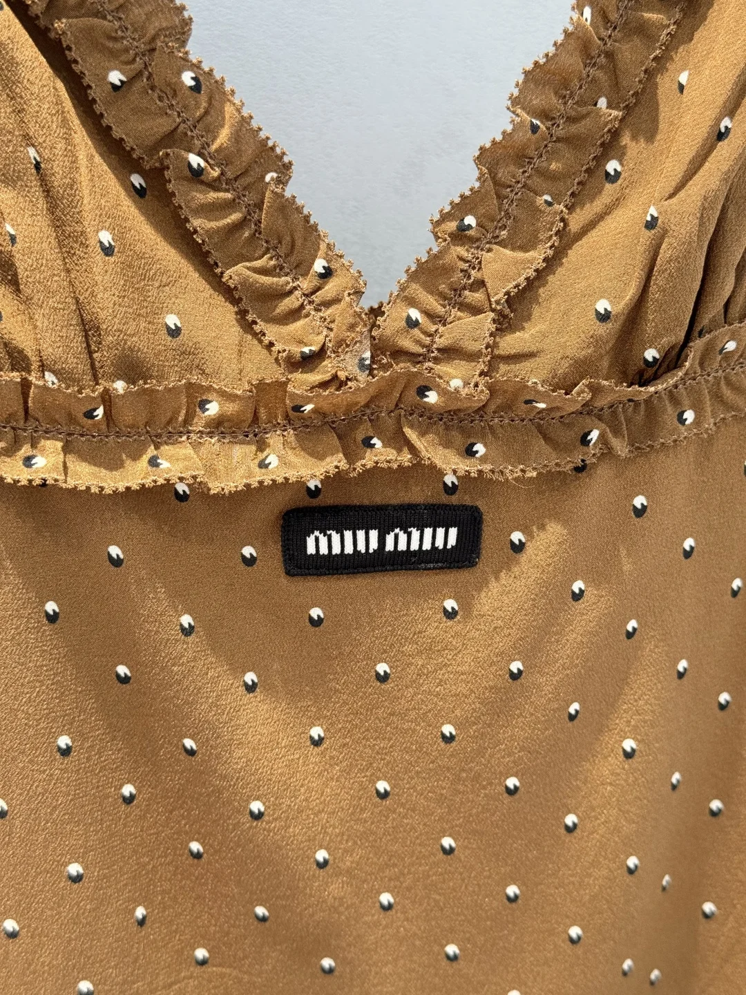 MIU MIU Dresses Silk Brown-White S-M-L D70202609062281 - Image 5