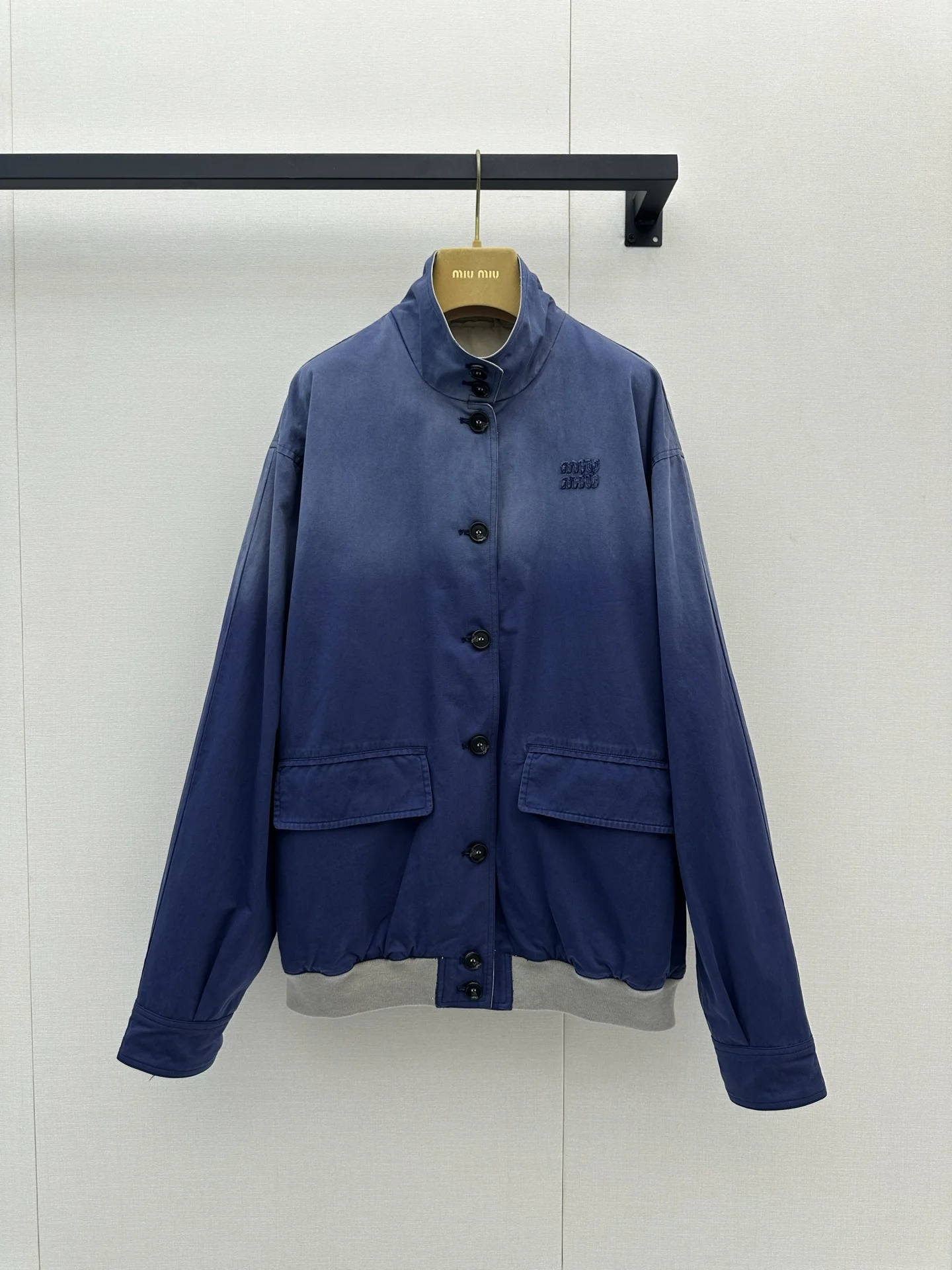 MIU MIU Jackets Cotton Blue-Gray S-L E75202609060771
