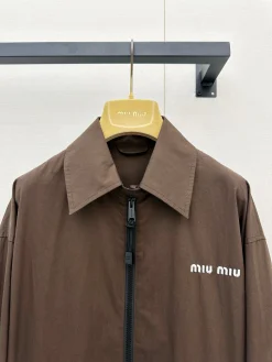 Alternative view of MIU MIU Jackets Cotton Brown-Black S-L C95202609063249
