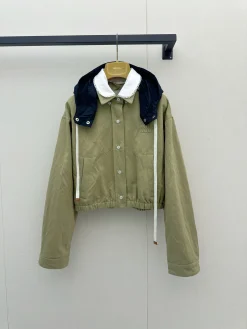 MIU MIU Jackets Cotton Khaki-Navy S-L E15202609063248