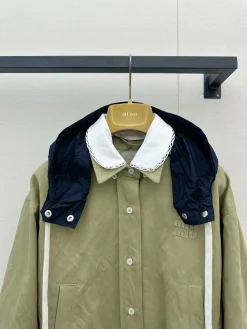 Alternative view of MIU MIU Jackets Cotton Khaki-Navy S-L E15202609063248