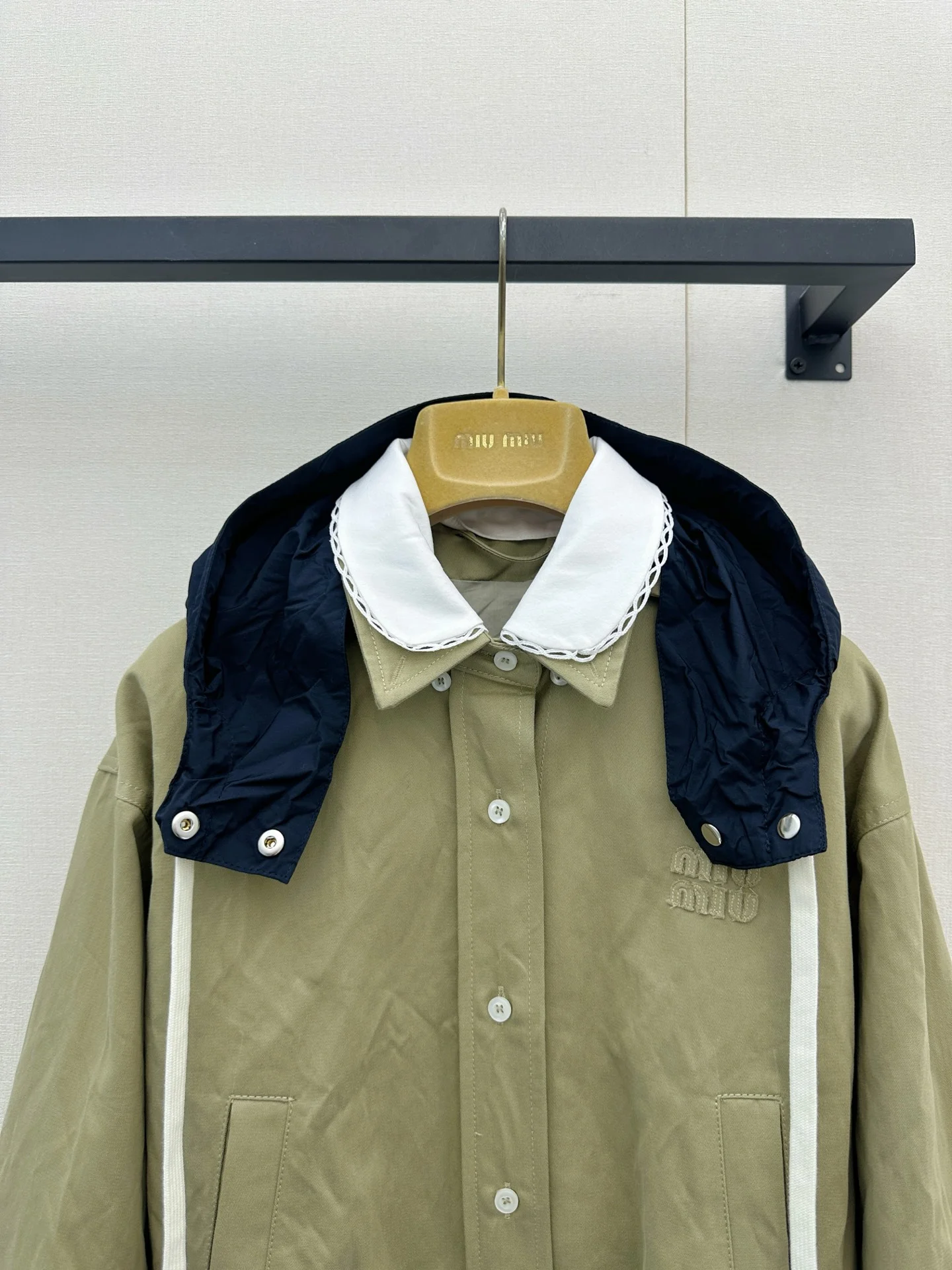 MIU MIU Jackets Cotton Khaki-Navy S-L E15202609063248 - Image 2