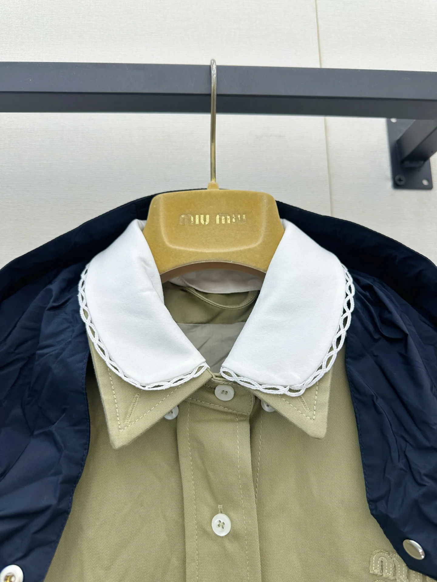 MIU MIU Jackets Cotton Khaki-Navy S-L E15202609063248 - Image 3