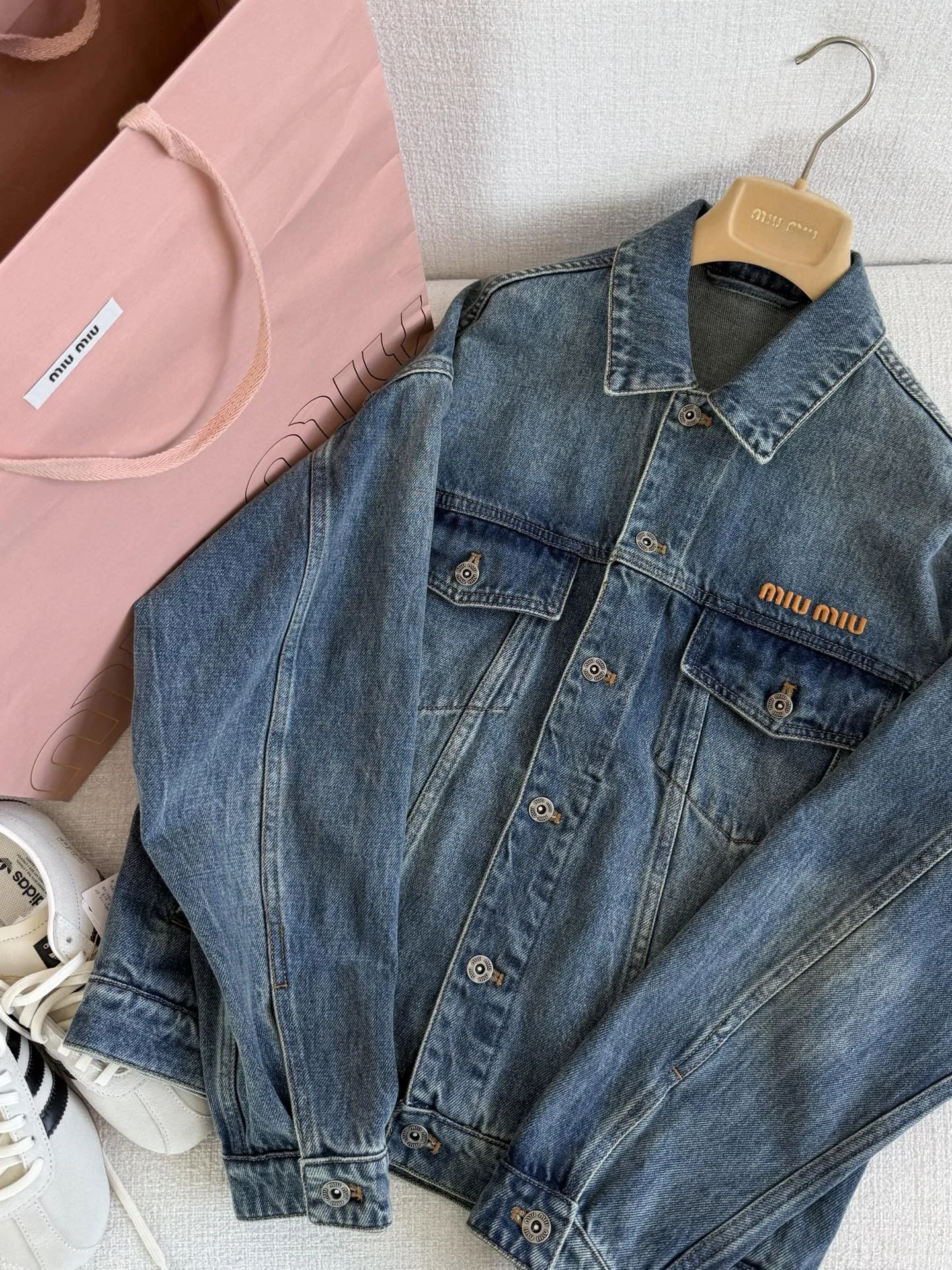 MIU MIU Jackets Denim Blue-Orange S-L C40202609060667