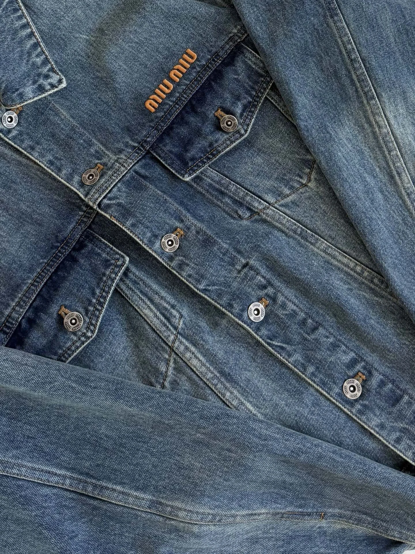 MIU MIU Jackets Denim Blue-Orange S-L C40202609060667 - Image 4