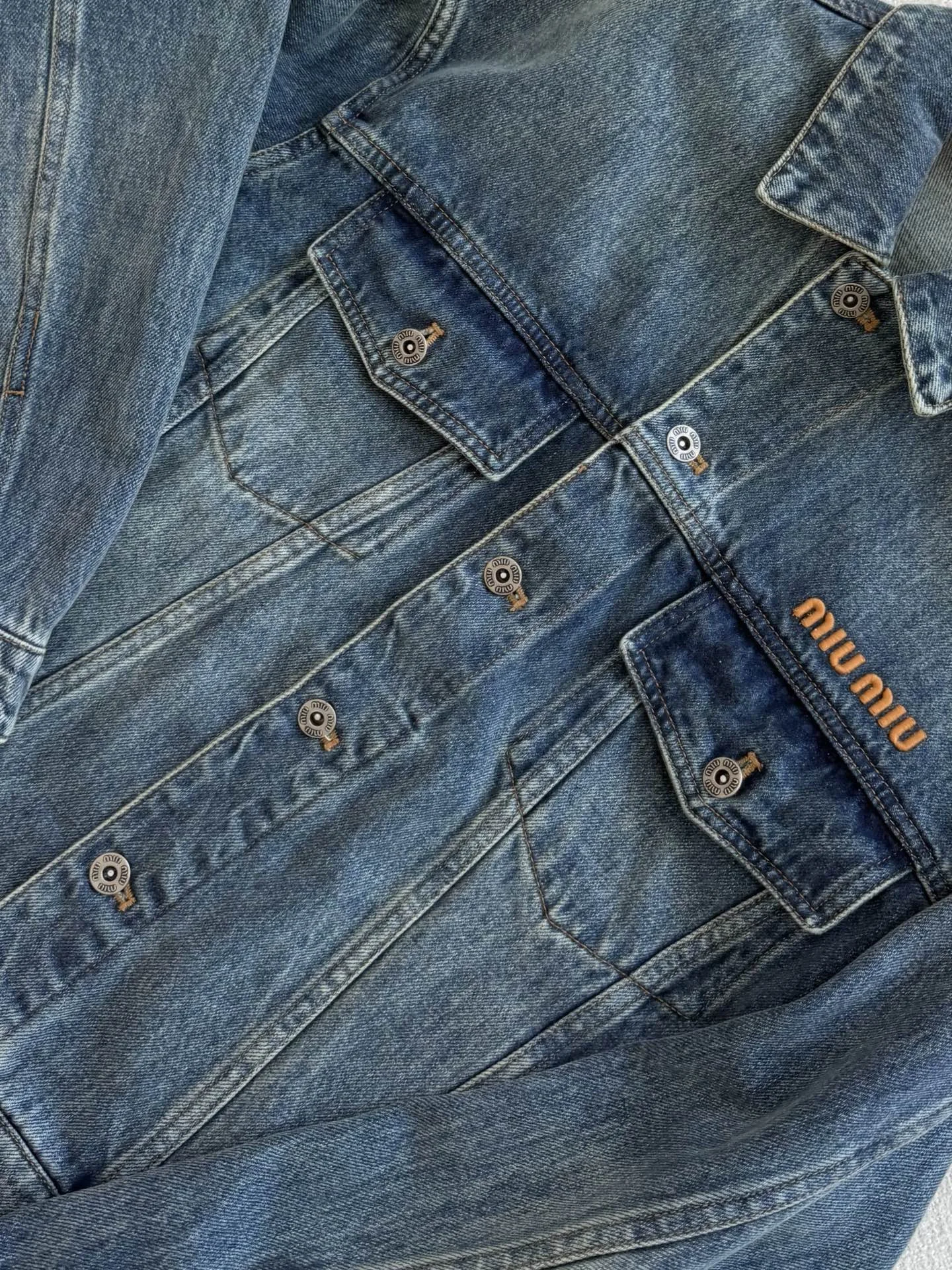 MIU MIU Jackets Denim Blue-Orange S-L C40202609060667 - Image 5