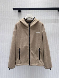 MIU MIU Jackets Fleece Beige-Black 36-40 C05202609061849