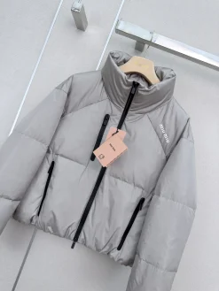 Alternative view of MIU MIU Jackets Gray-Black S-L E35202609061066