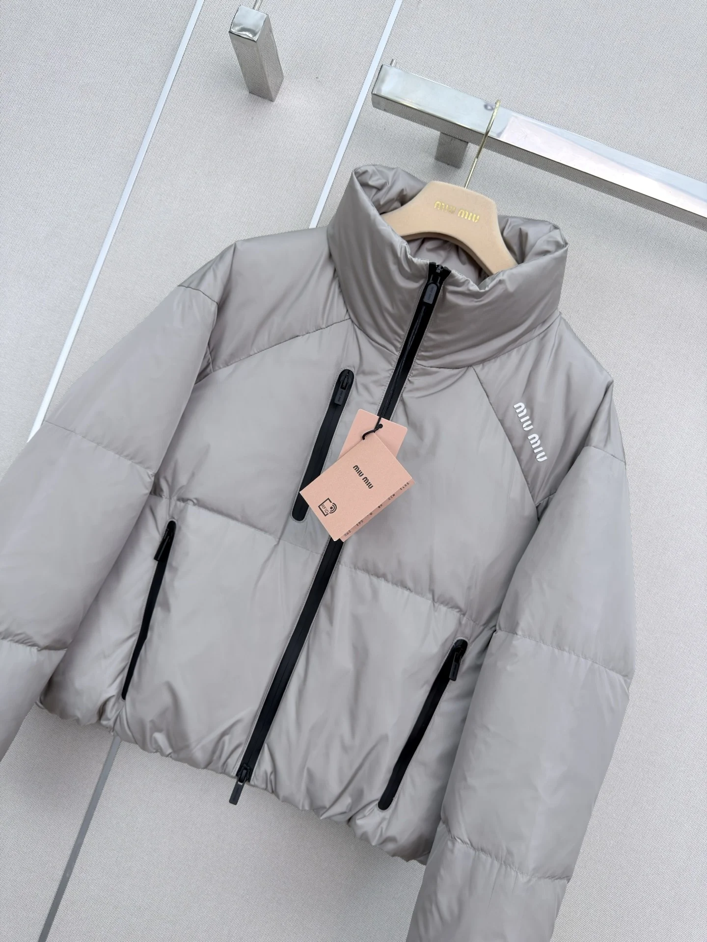MIU MIU Jackets Gray-Black S-L E35202609061066 - Image 2