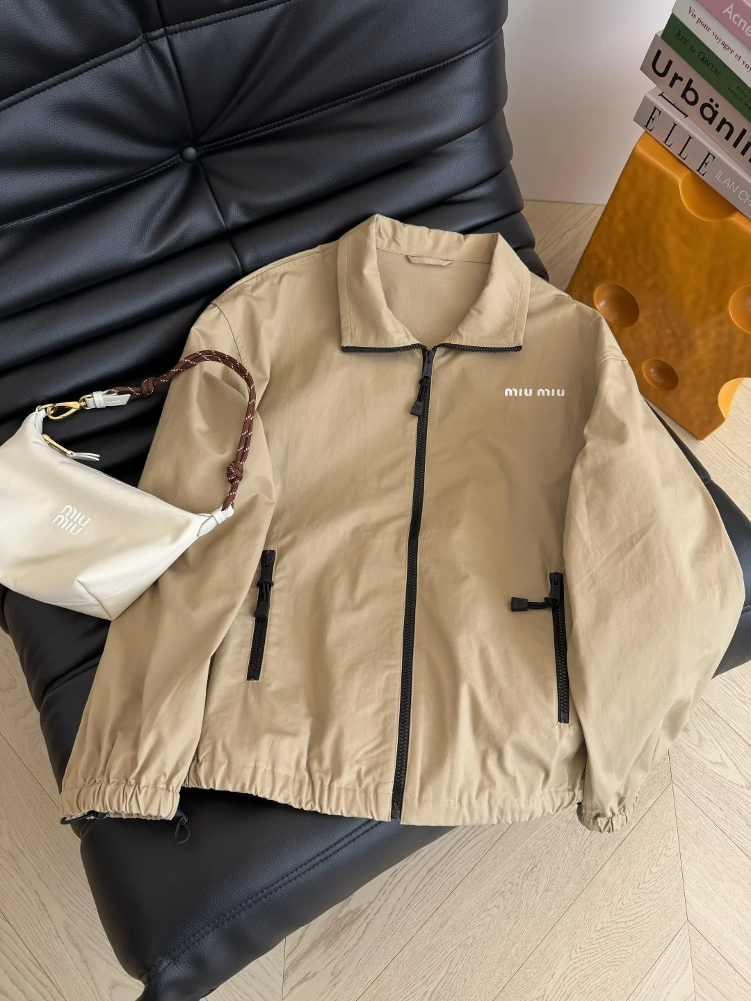 MIU MIU Jackets Khaki-Black S-L B75202609061728 - Image 3