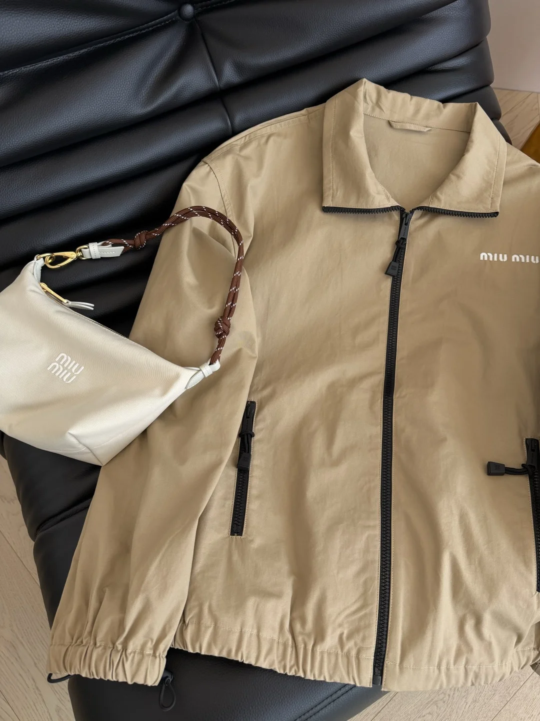 MIU MIU Jackets Khaki-Black S-L B75202609061728 - Image 4