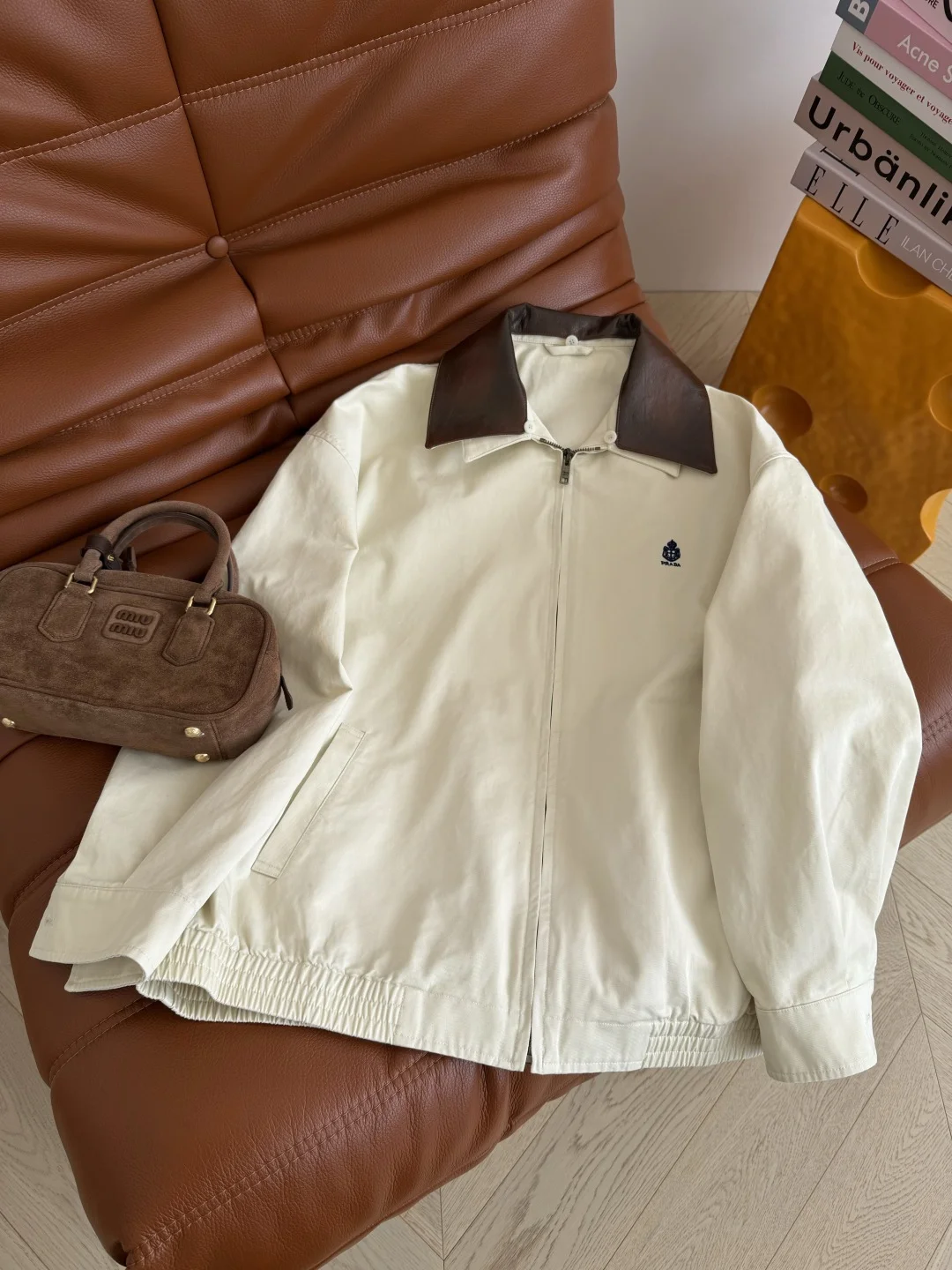 MIU MIU Jackets Leather Cream-Brown S-L C95202609060803