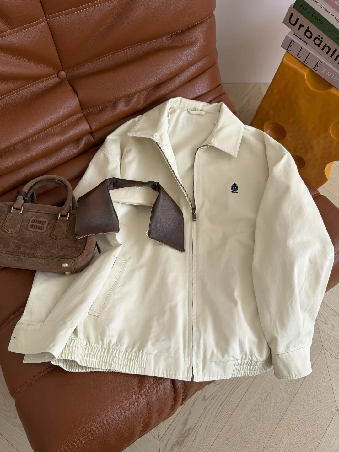 MIU MIU Jackets Leather Cream-Brown S-L C95202609060803 - Image 3
