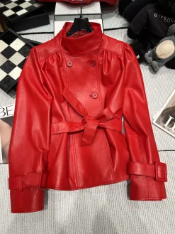MIU MIU Jackets Leather Red S-XL I00202609060333