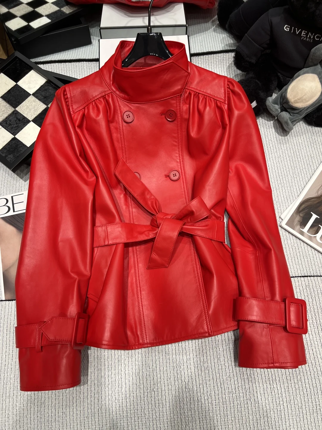 MIU MIU Jackets Leather Red S-XL I00202609060333
