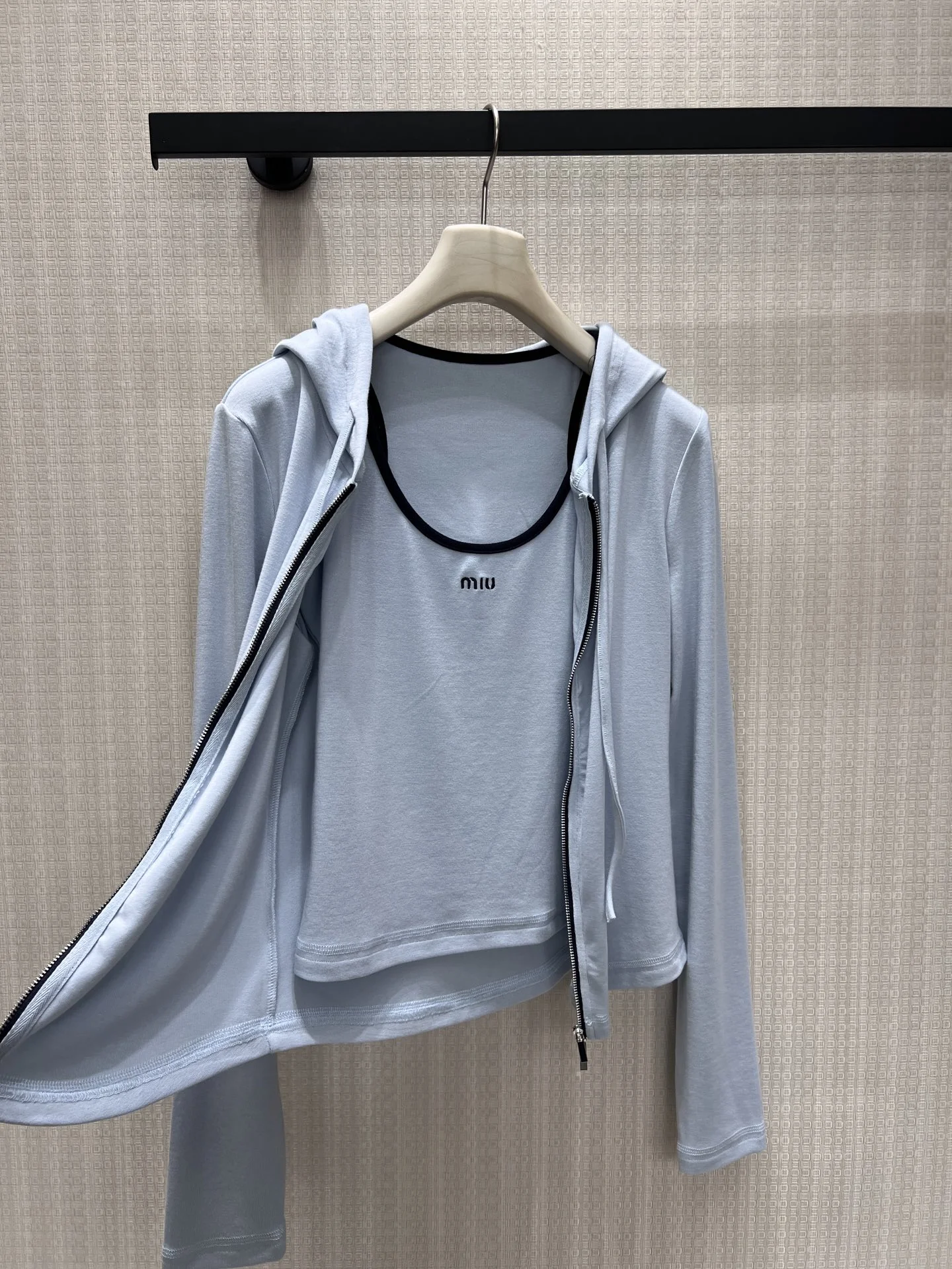 MIU MIU Jackets Light Blue-Black S-L C00202609060187 - Image 2