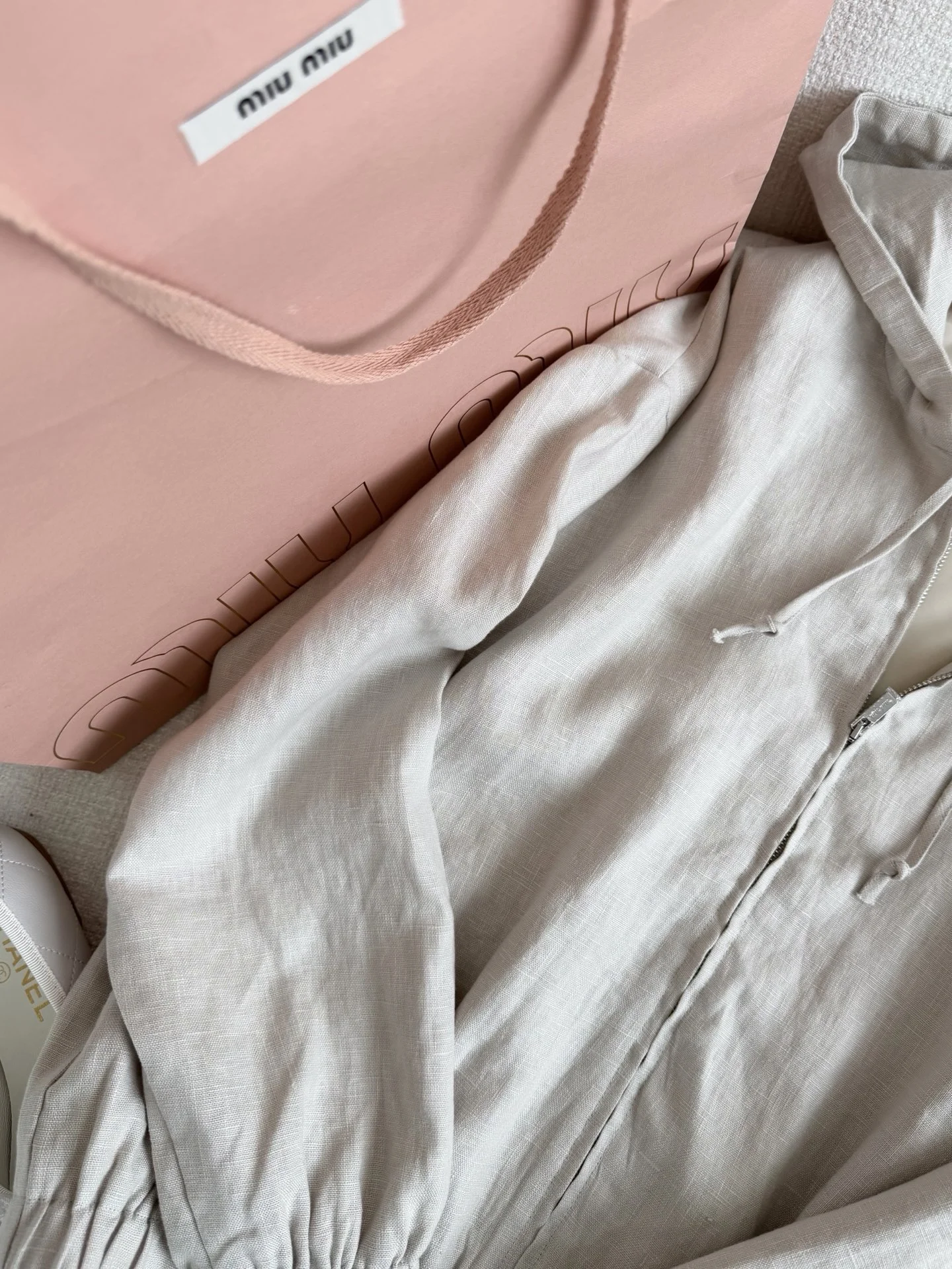 MIU MIU Jackets Linen Beige S-L C45202609060271 - Image 3