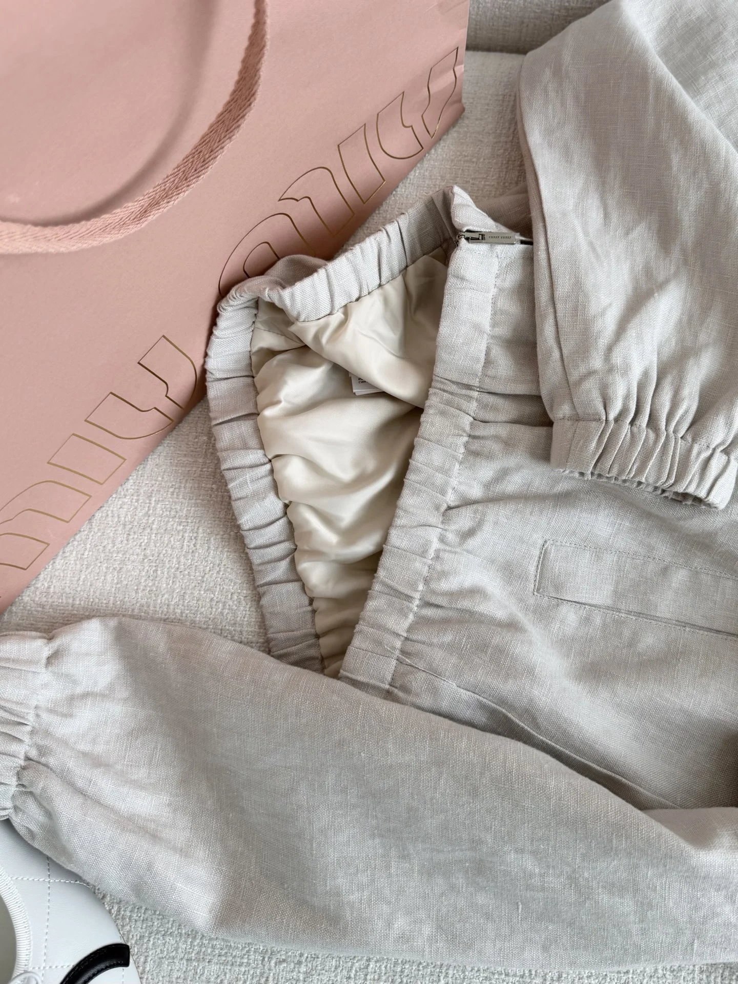 MIU MIU Jackets Linen Beige S-L C45202609060271 - Image 6