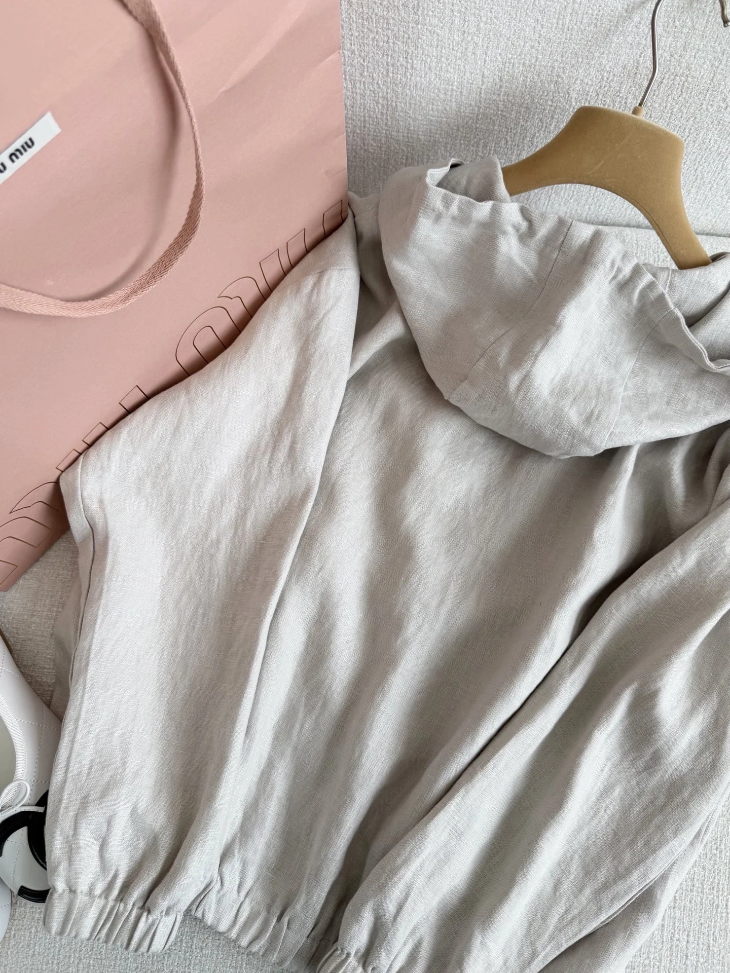 MIU MIU Jackets Linen Beige S-L C45202609060271 - Image 8