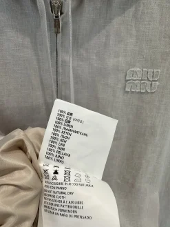 Alternative view of MIU MIU Jackets Linen Beige S-L C65202609063106