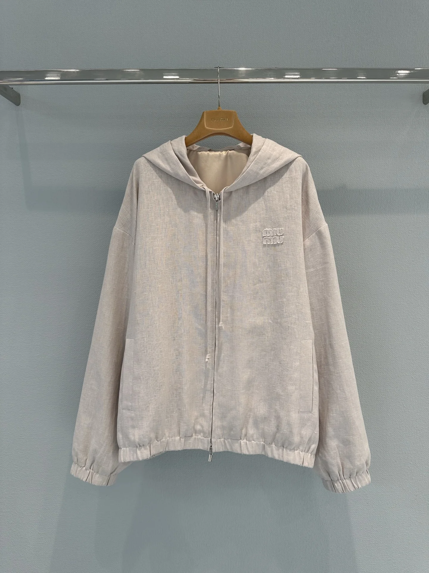 MIU MIU Jackets Linen Beige S-L C65202609063106 - Image 4
