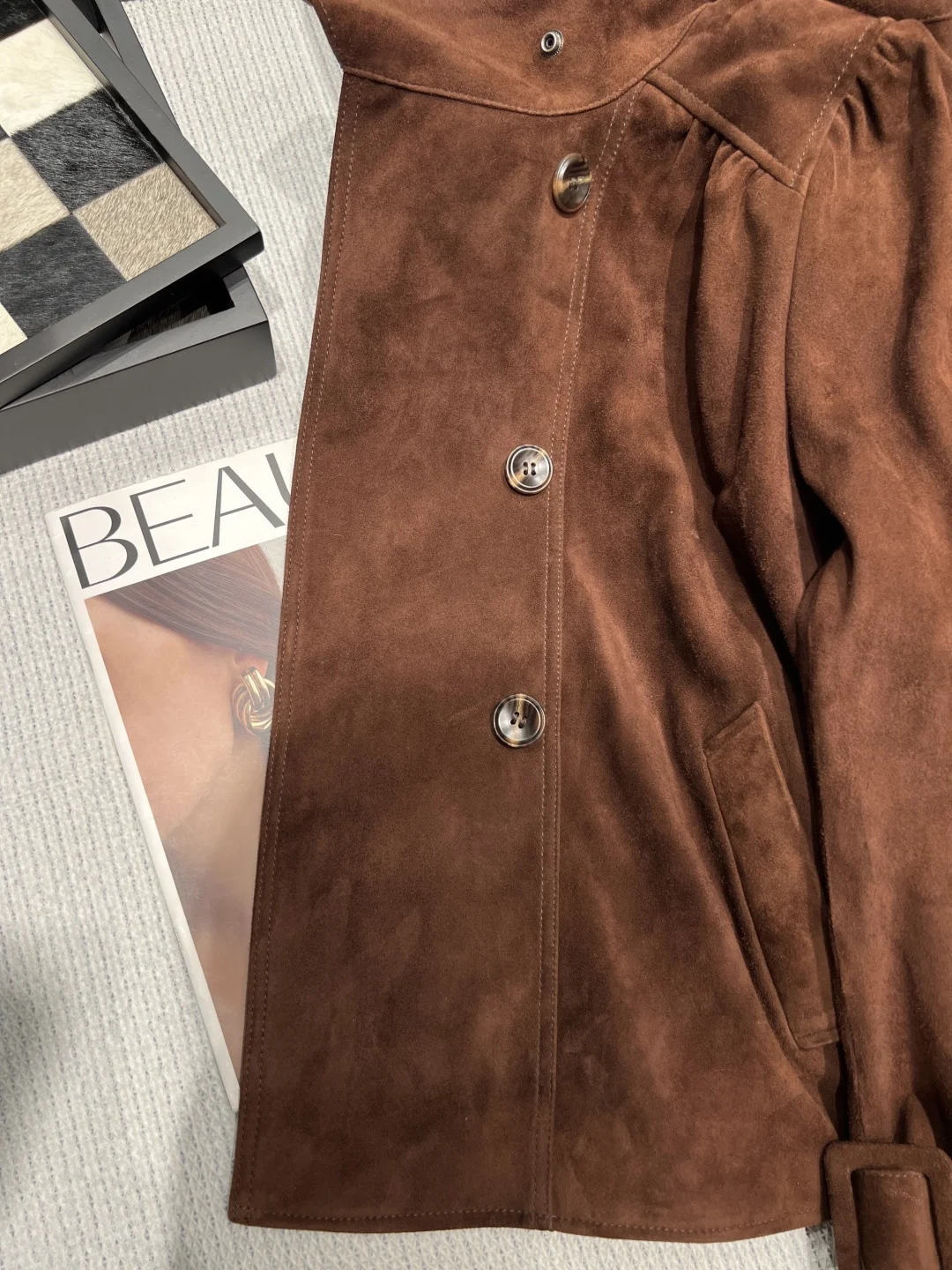 MIU MIU Jackets Suede Brown S-XL A120202609061885 - Image 5