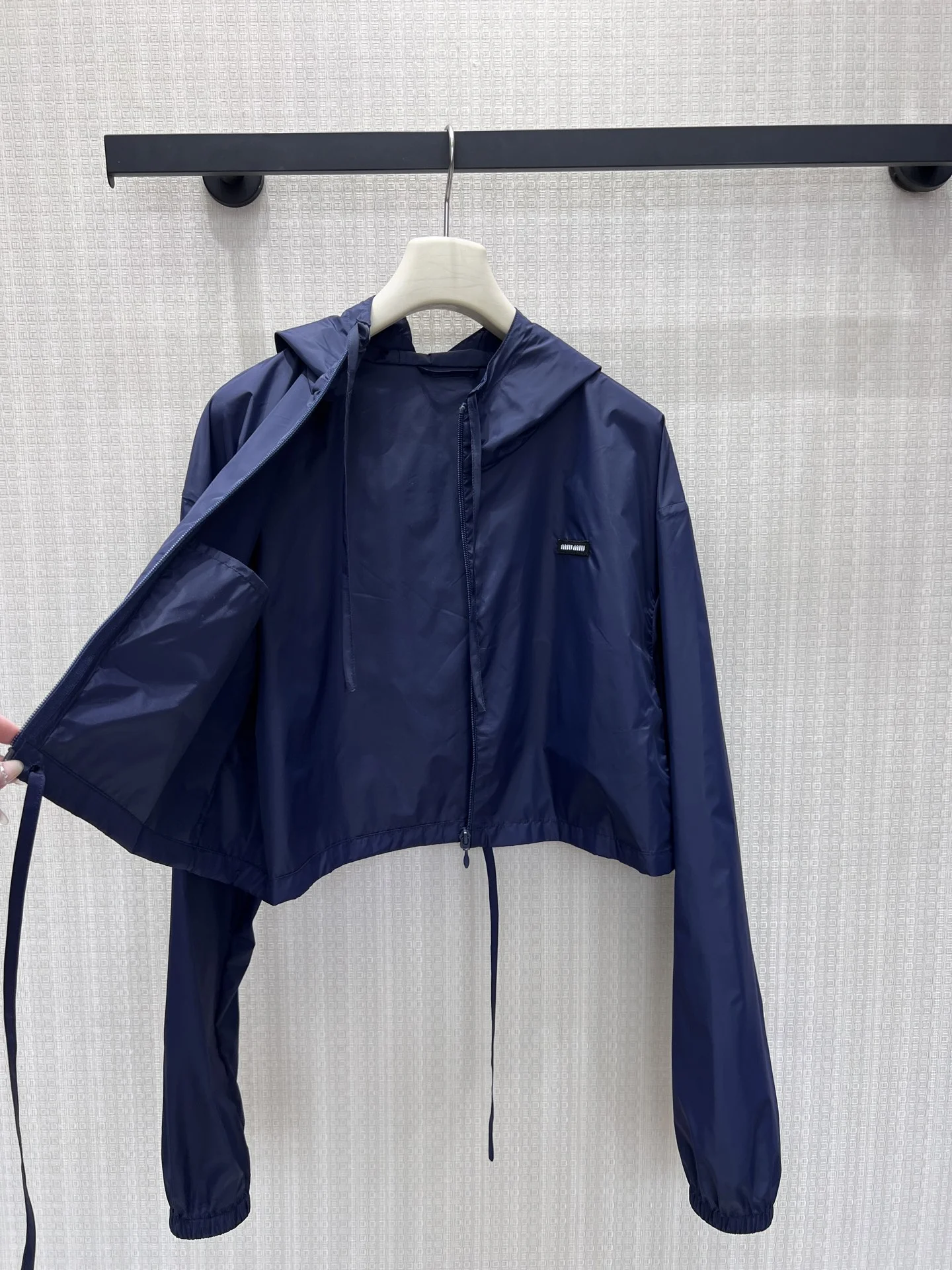 MIU MIU Jackets Textured Fabric Blue 36-40 B55202609060729 - Image 2