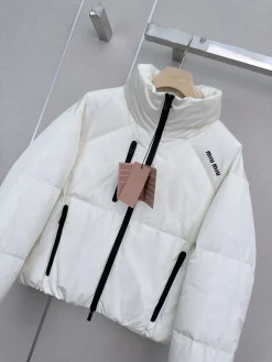 Alternative view of MIU MIU Jackets White-Black S-L E35202609061068