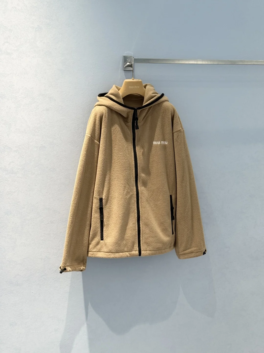 MIU MIU Jackets Wool Blend Tan-Black S-L C30202609062312 - Image 3