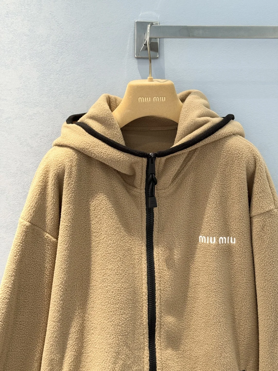 MIU MIU Jackets Wool Blend Tan-Black S-L C30202609062312 - Image 4