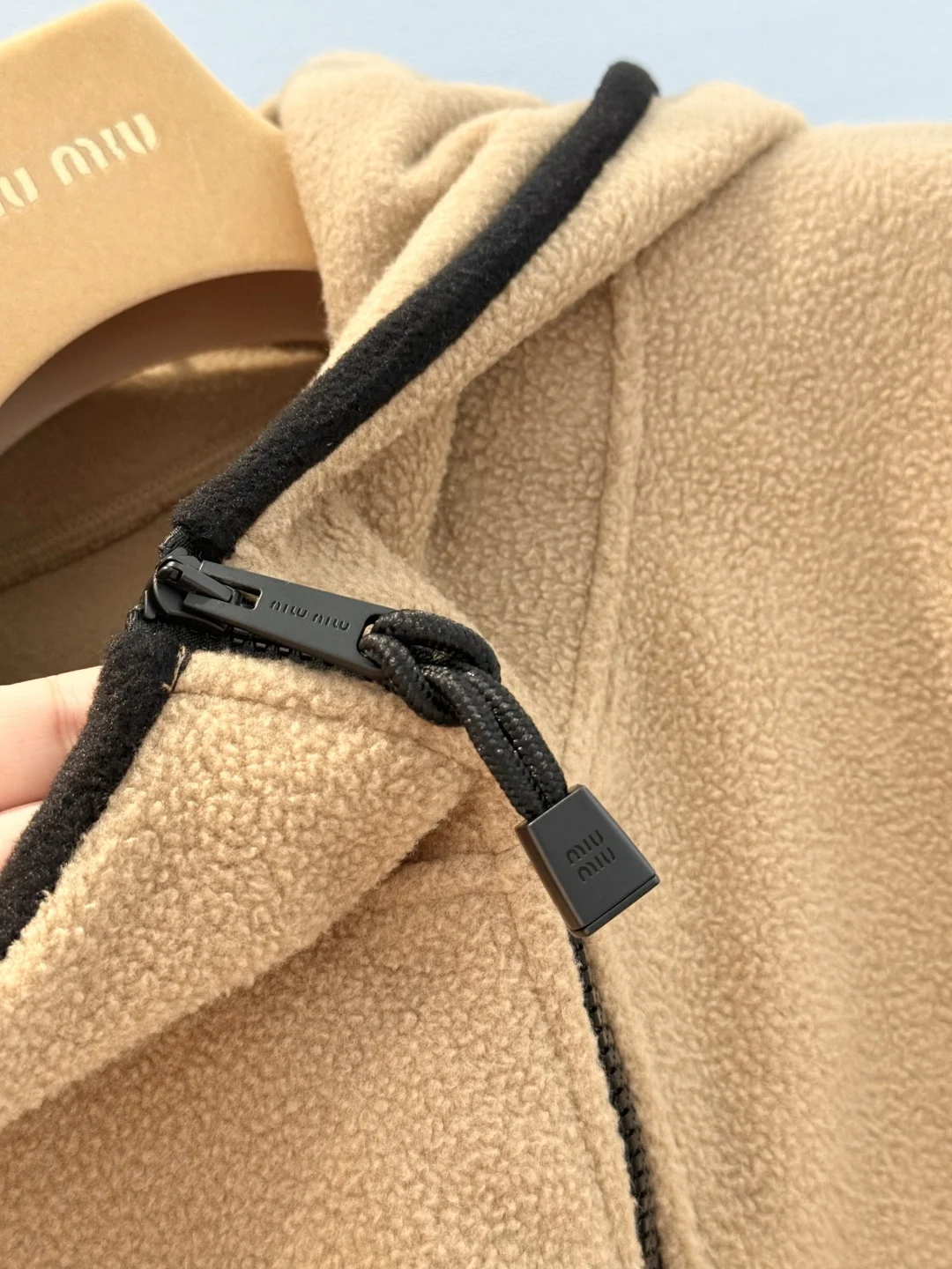 MIU MIU Jackets Wool Blend Tan-Black S-L C30202609062312 - Image 6