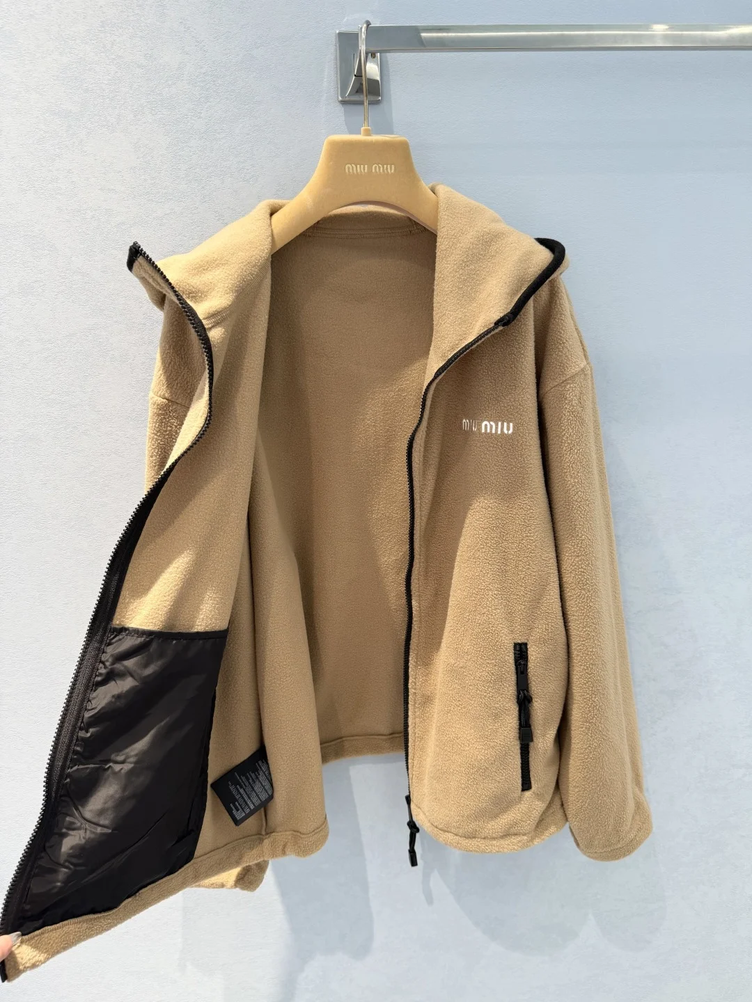 MIU MIU Jackets Wool Blend Tan-Black S-L C30202609062312 - Image 7