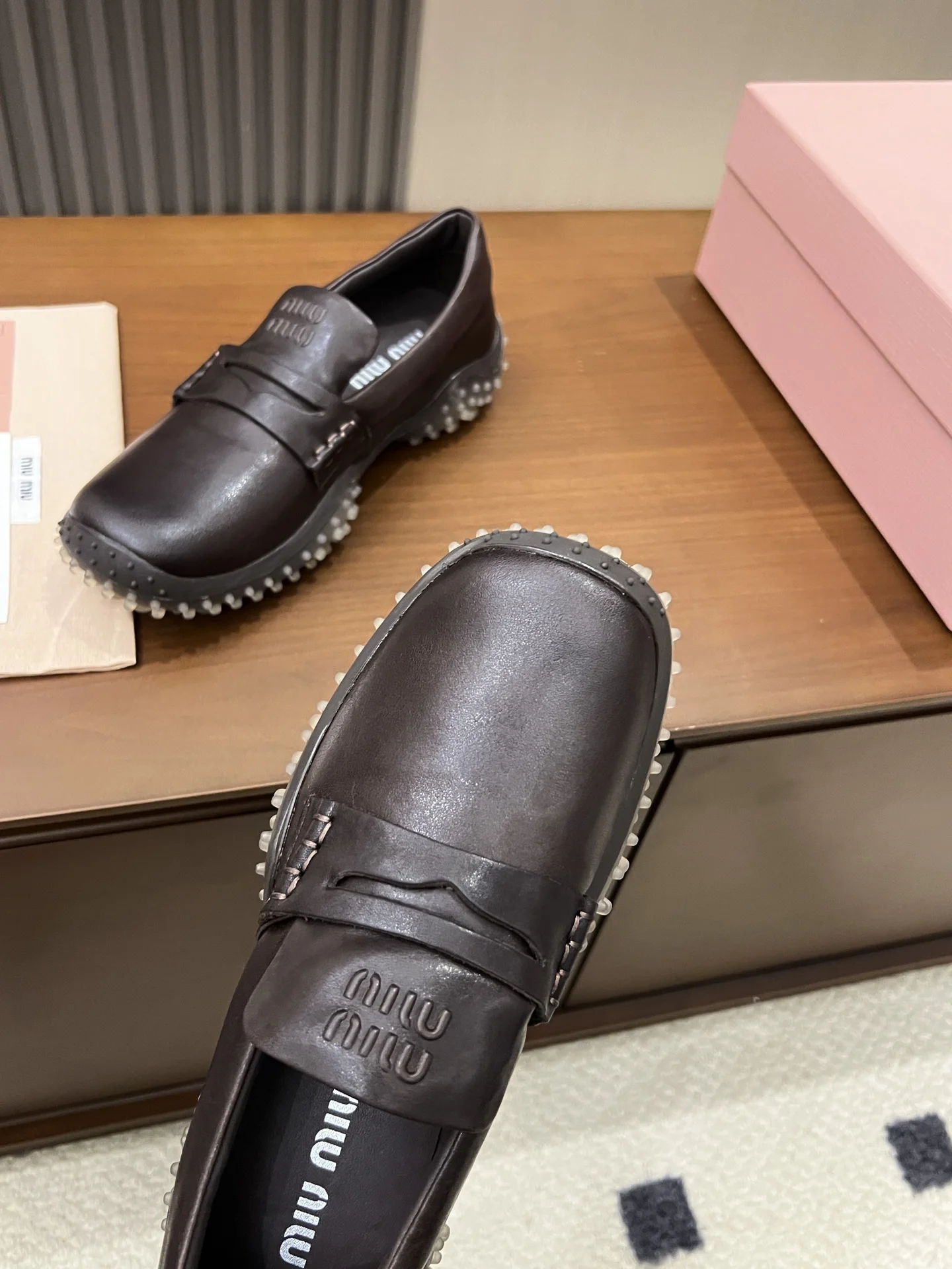 MIU MIU Loafers Leather Brown EU35-40 B50202609110545 - Image 10