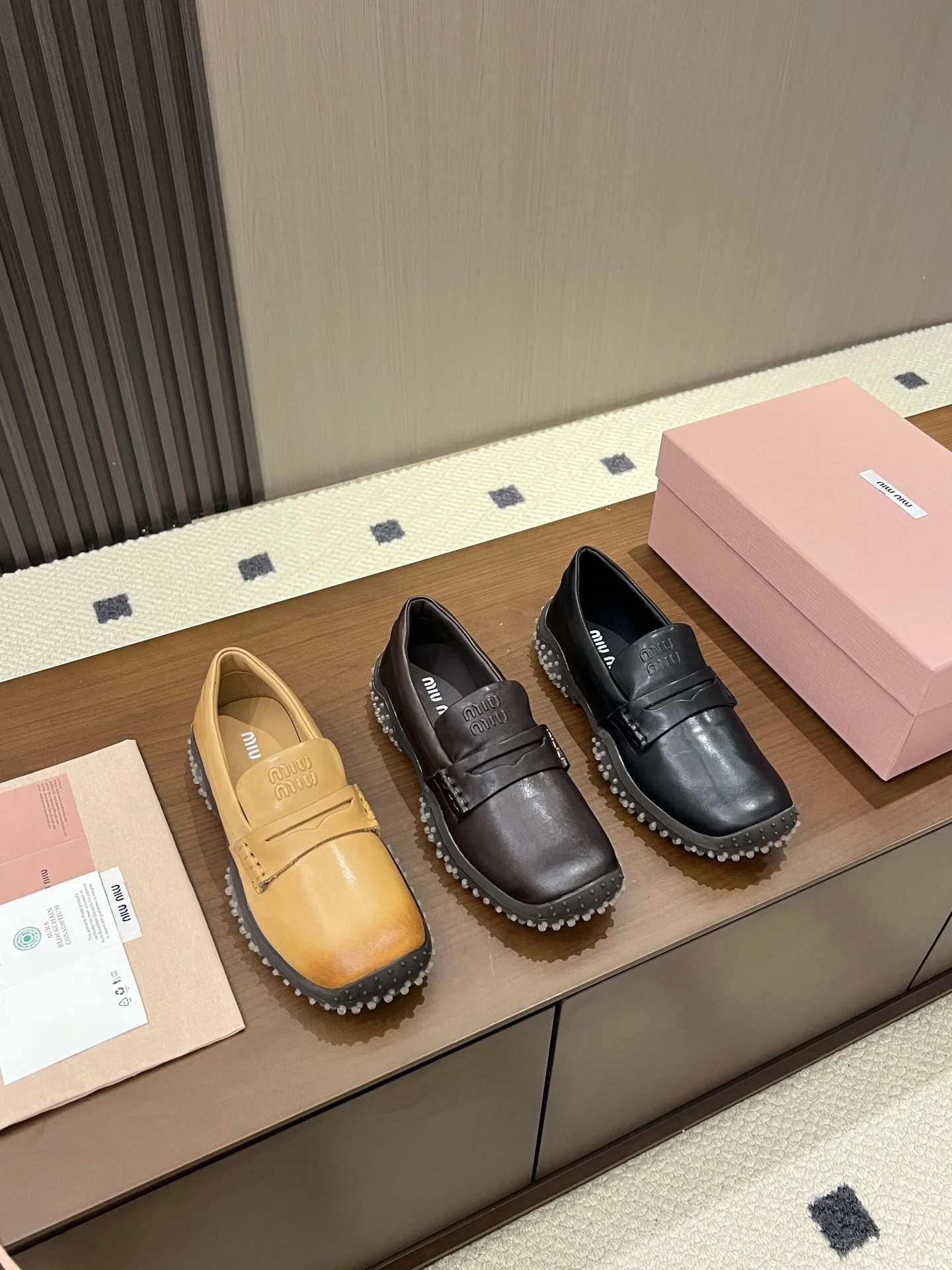 MIU MIU Loafers Leather Brown EU35-40 B50202609110545 - Image 2